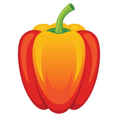 bell pepper vegetable isolated  on white background