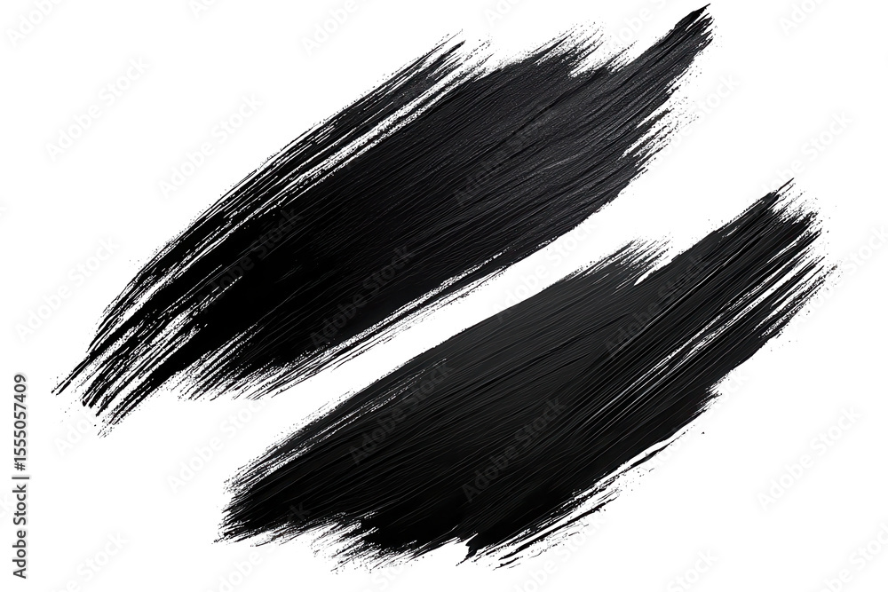 Poster dynamic black paint strokes create a modern artistic expression showcasing bold lines and textured r
