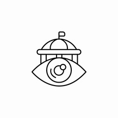 eye government building icon sign vector