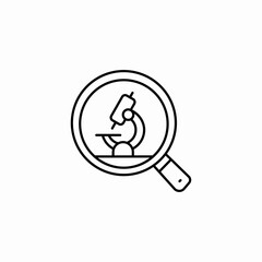 magnifying glass microscope icon sign vector