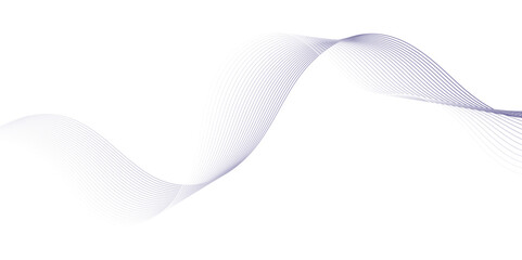 Abstract flowing wave made of thin, blue gradient lines on a white background. Elegant, minimal design perfect for technology, sound waves, data visualization, or modern artistic compositions.