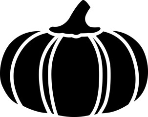 Autumn harvest pumpkin silhouette Icon.
Fall pumpkin black silhouette flat vector illustration Isolated. 
Transparent background.  svg.
