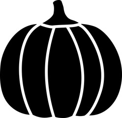 Autumn harvest pumpkin silhouette Icon.
Fall pumpkin black silhouette flat vector illustration Isolated. 
Transparent background.  svg.
