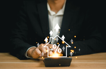 businessperson Business Professional Utilizing Digital Tools to Analyze and Optimize Real Estate...