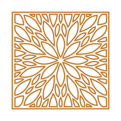 Geometric Floral Mandala Pattern – Laser Cut Decorative Template