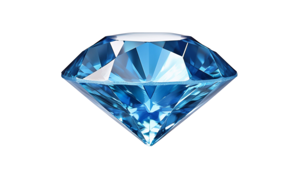 Diamante azul en fondo png