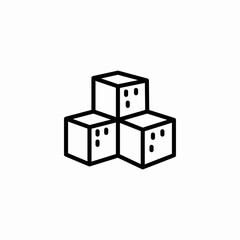 stacked dice icon sign vector