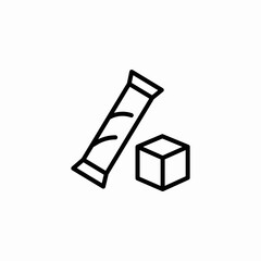 sugar packet cube icon sign vector