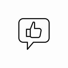 thumbs up bubble icon sign vector