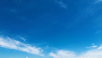 Fototapeta premium Beautiful blue sky with fluffy clouds