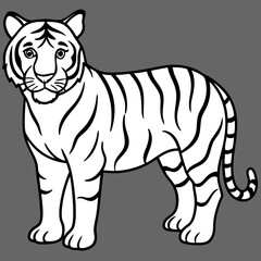Coloured tiger vector design