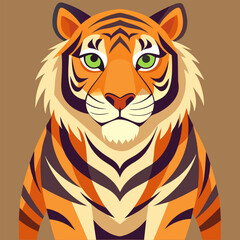 Coloured tiger vector design