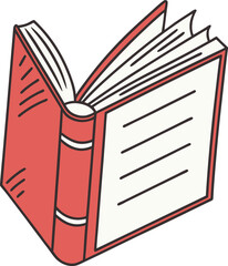 Flat icon of a book