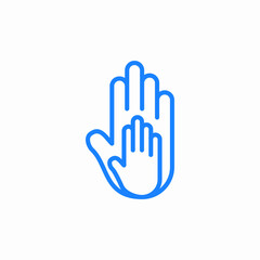 Obraz premium support care father icon sign vector