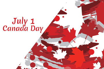 Happy Canada Day. Vector Illustration. Suitable for greeting card, poster and banner.