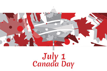 Happy Canada Day. Vector Illustration. Suitable for greeting card, poster and banner.