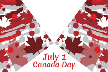 Happy Canada Day. Vector Illustration. Suitable for greeting card, poster and banner.