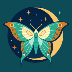 butterfly on blue background