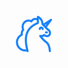 unicorn magical fantasy icon sign vector