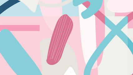 Minimal funky line art background