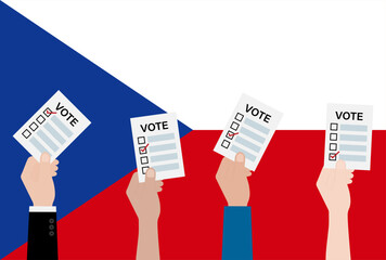 Election in Czech Republic. Election Concept. Vector Illustration.