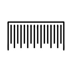 Black and White Barcode Scan Icon – Minimalist Outline Vector Symbol Representing Barcode Reader, Product Scanning, Inventory Control, and Digital Checkout Systems for Online and Print Use