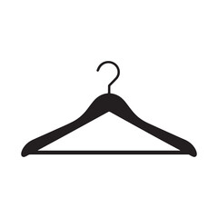 Clothes Hanger Icon Vector, Coat Hanger Outline, Clothes Hanger Line Art