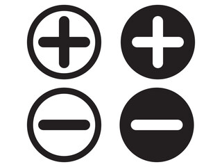 abstract plus minus symbol vector design.