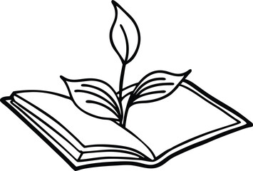 open book with tree