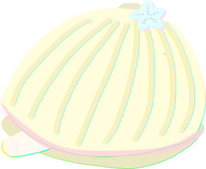 vector illustration of a shell