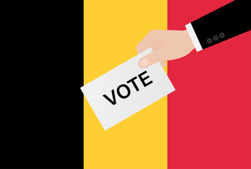 Election in Belgium. Election Concept. Vector Illustration.