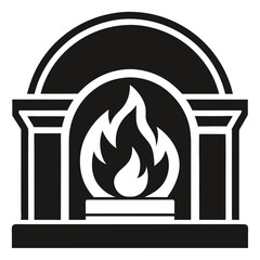 vector illustration of a column on black background