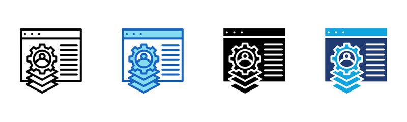 Bug Fixing icon Multi Style Vector Illustration