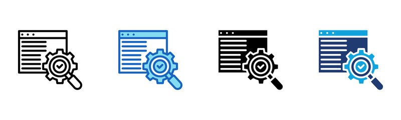 Content Optimization icon Multi Style Vector Illustration