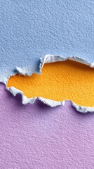 Abstract Torn Paper Texture with Blue Orange and Purple Colors