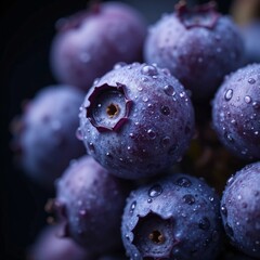 blueberries on a branch