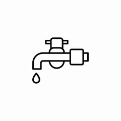 dripping water tap icon sign vector