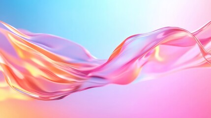 Fototapeta premium Abstract flowing liquid forms in vibrant pastel colors