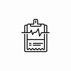 medical report cardiogram icon sign vector