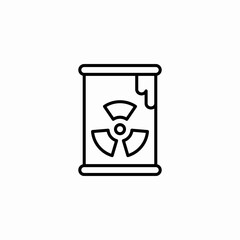 radioactive waste barrel icon sign vector