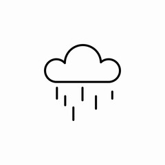 raining cloud  icon sign vector