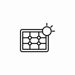 solar panel sun icon sign vector