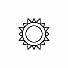 sun shining icon sign vector