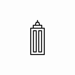 tall building icon sign vector