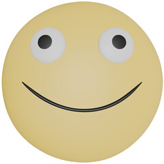 3D Emoticon with Creepy Smile