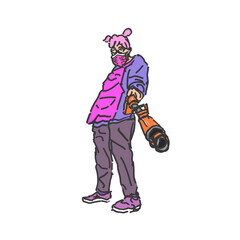 Vacuum pink man