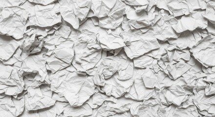 Fototapeta premium An abstract view of many pieces of crumpled paper filling the entire frame