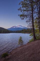Blue hour over Mount Shasta, California