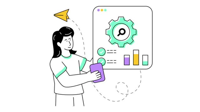 seo analytics 2D Flat Animation