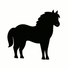 horse silhouette vector